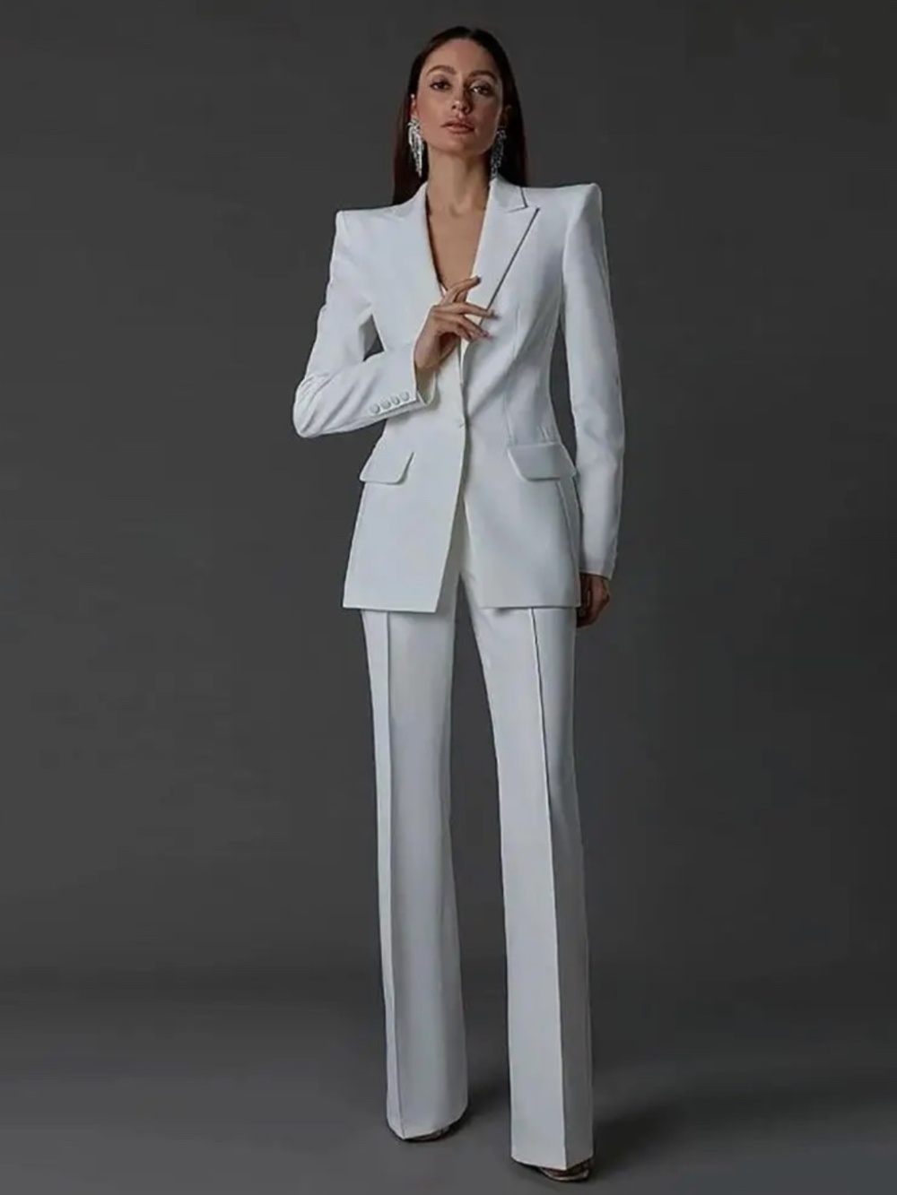 Women's Two Piece Suit - White - 4 - Ships in 48 Hours